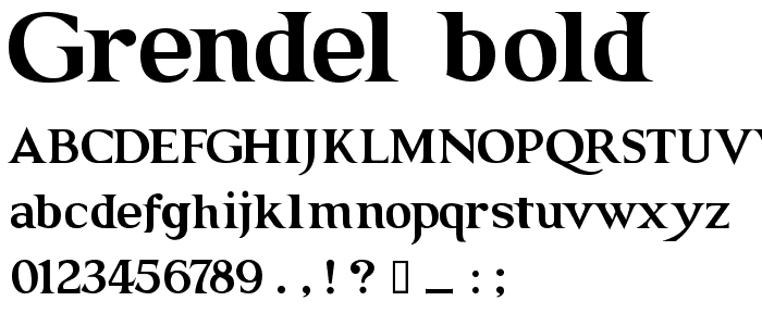 GRENDEL BOLD font