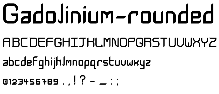 Gadolinium Rounded font