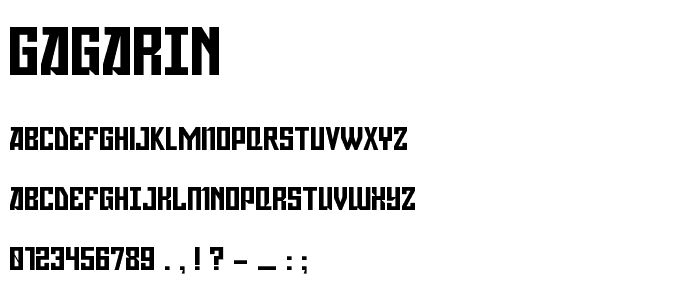 Gagarin font