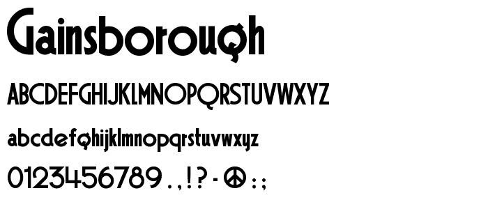 Gainsborough font