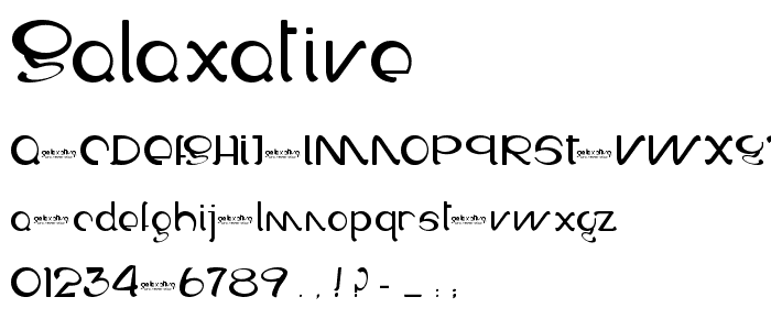 Galaxative font