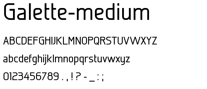 Galette-Medium font