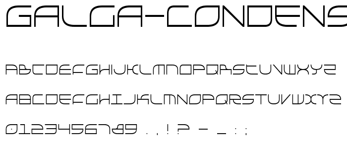 Galga Condensed font