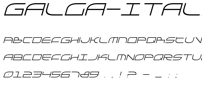 Galga Italic font