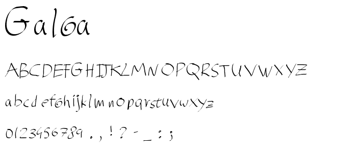 Galga font