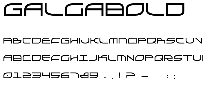 GalgaBold font