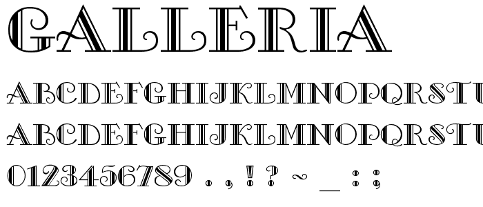 Galleria font