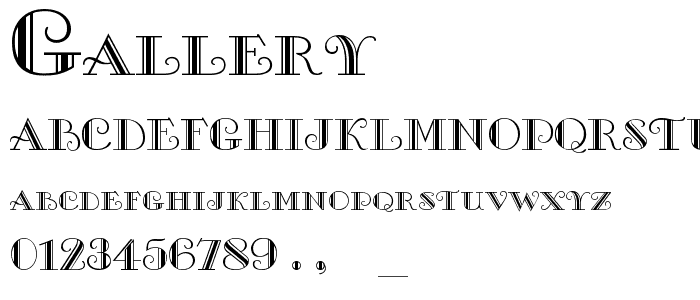 Gallery font