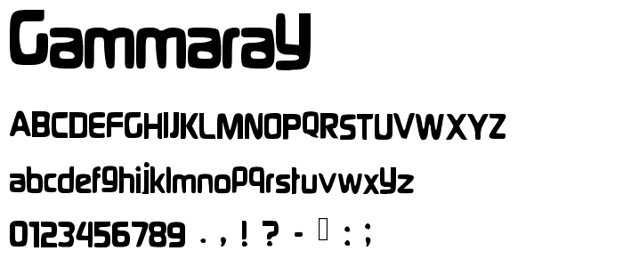 GammaRay font
