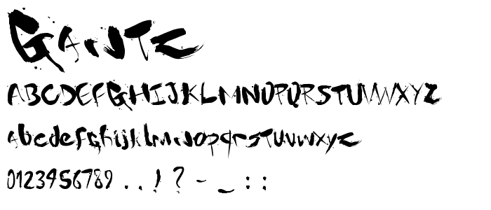 Gantz font