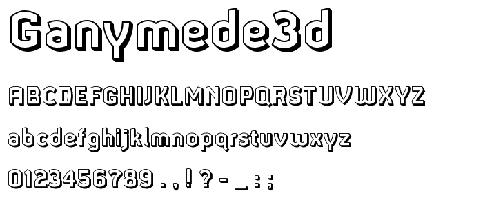 Ganymede3D font