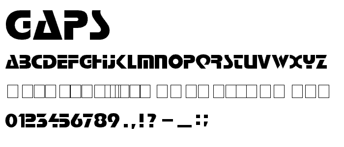 Gaps font