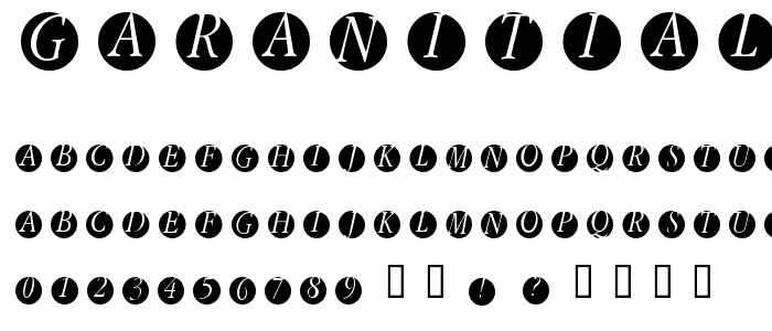 GaraNitials font