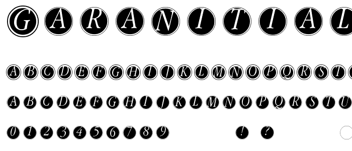 GaraNitialsFramed font