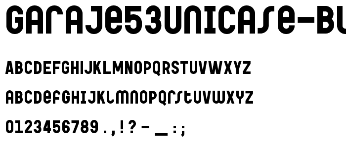 Garaje53Unicase Black font