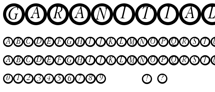 GaranitialRings font