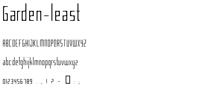 Garden Least font