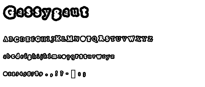 GassyGaut font