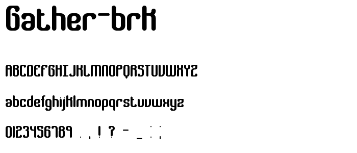 Gather BRK font