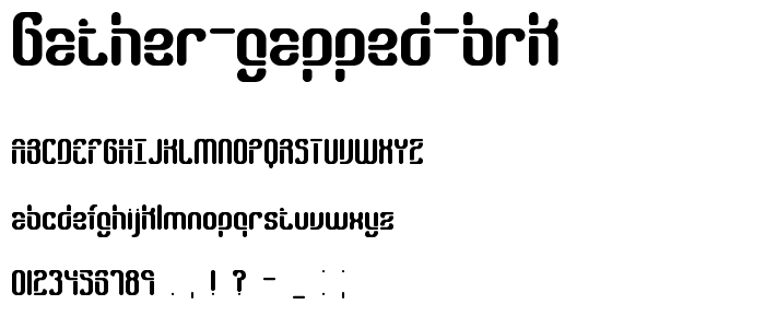 Gather Gapped BRK font