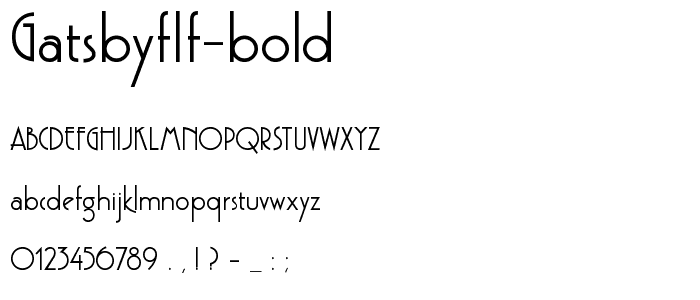 GatsbyFLF-Bold font
