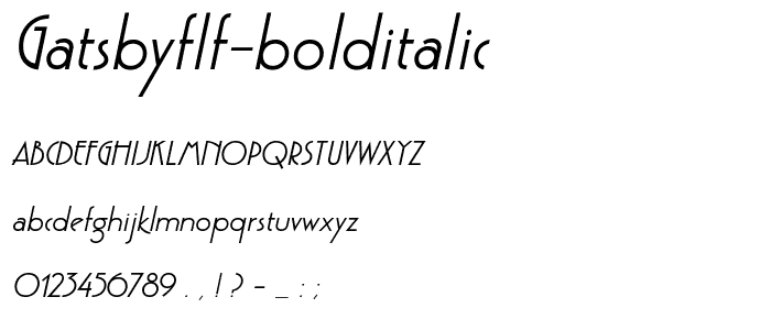 GatsbyFLF-BoldItalic police