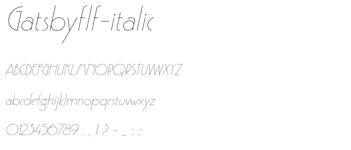 GatsbyFLF-Italic font