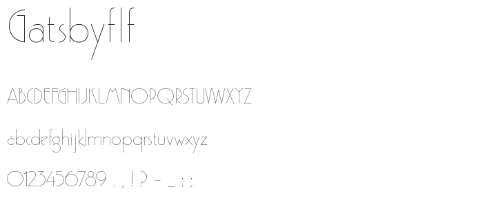 GatsbyFLF font