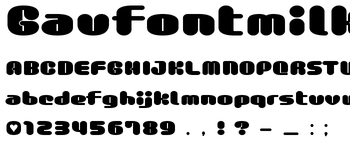GauFontMilkChoco font