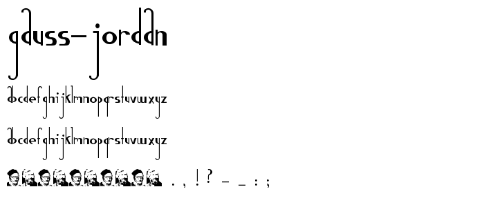 Gauss Jordan font