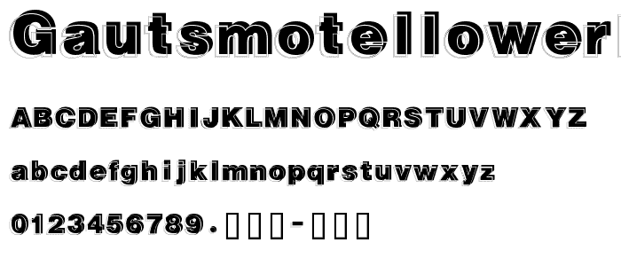 GautsMotelLowerLeft font