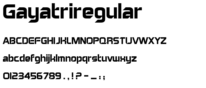 GayatriRegular font