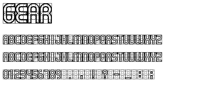 Gear font