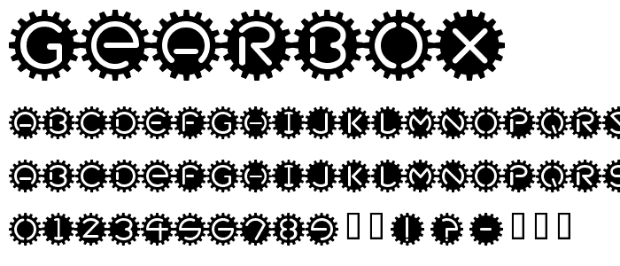 GearBox font