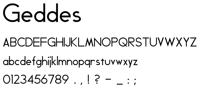 Geddes font
