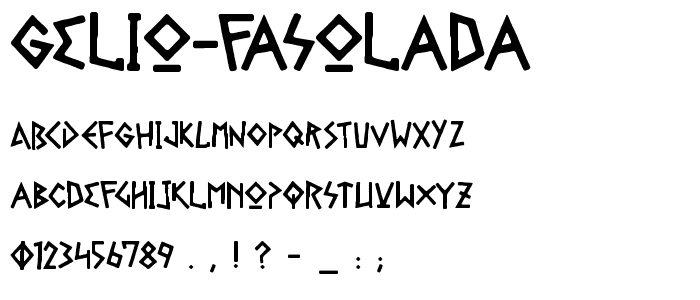 Gelio Fasolada font