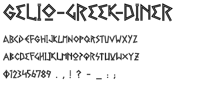 Gelio Greek Diner font