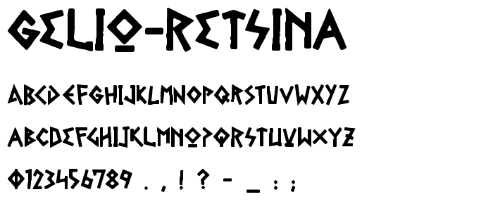 Gelio Retsina font