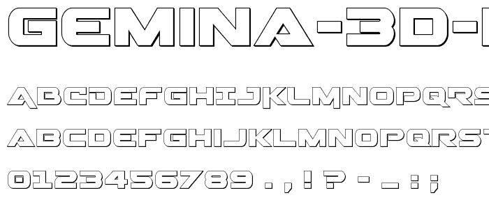Gemina 3D Regular font