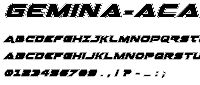 Gemina Academy Italic font