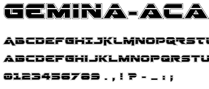 Gemina Academy Laser Regular font