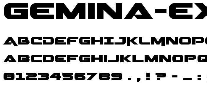 Gemina Expanded font