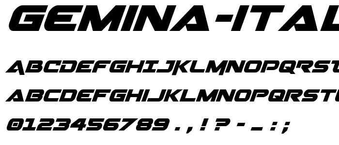 Gemina Italic font