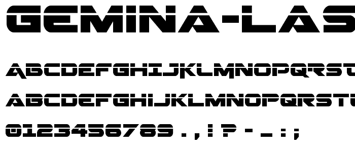 Gemina Laser Regular font