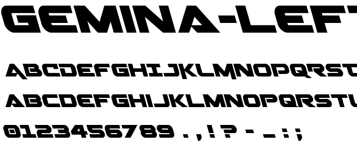 Gemina Leftalic font