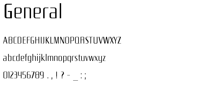 General font
