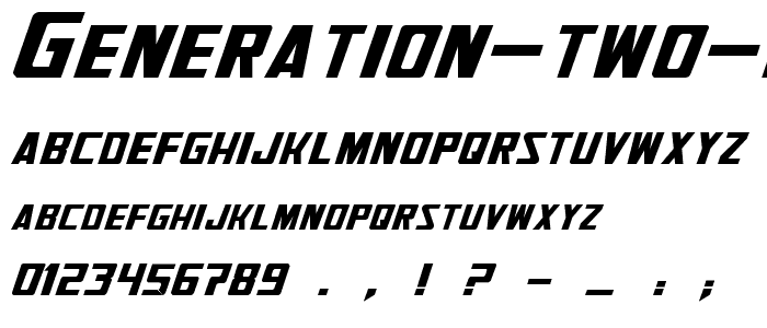 Generation Two Normal font