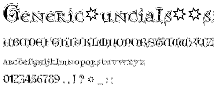 Generic Uncials Snowcapped  font