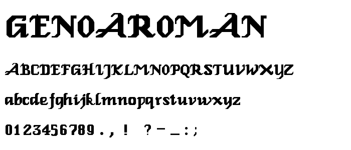GenoaRoman font