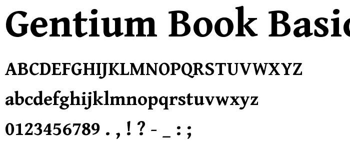 Gentium Book Basic Bold police
